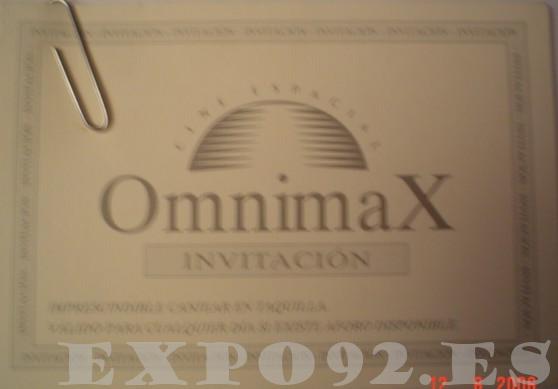 Invitaión Cine Espacial Omnimax