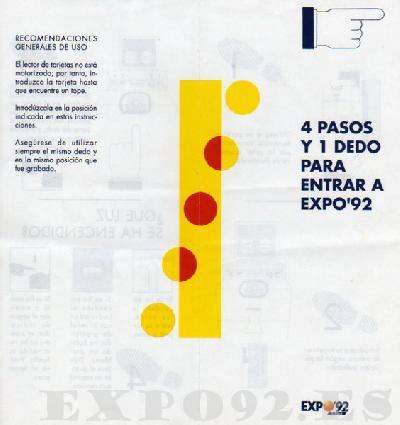 Folleto Publicidad Acceso Pase Expo92