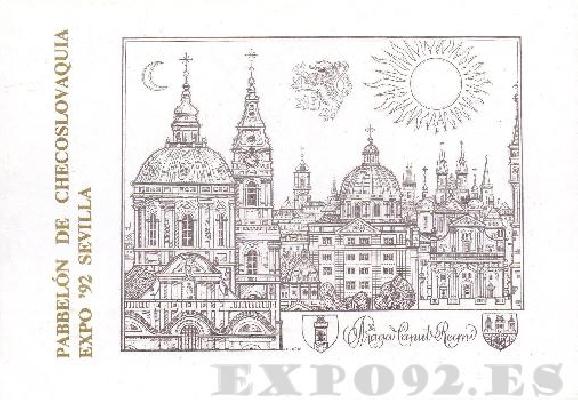 Carnet con sellos dentro del pabellon de Checoslovaquia