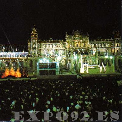 Presentación de Curro en la Plza de España en abril de 1989